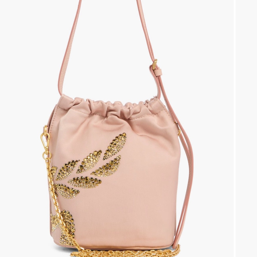 MCM Himmel Laurel.    NEW WITH TAGS Pink Crossbody Bag with Gold Details NWT - Picture 6 of 14
